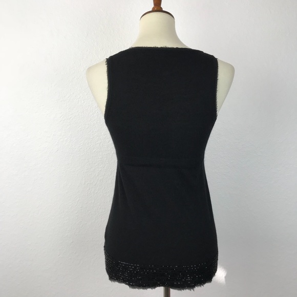 J. Crew Frayed Edge Beaded Hem Tank Top T173 - Picture 8 of 8